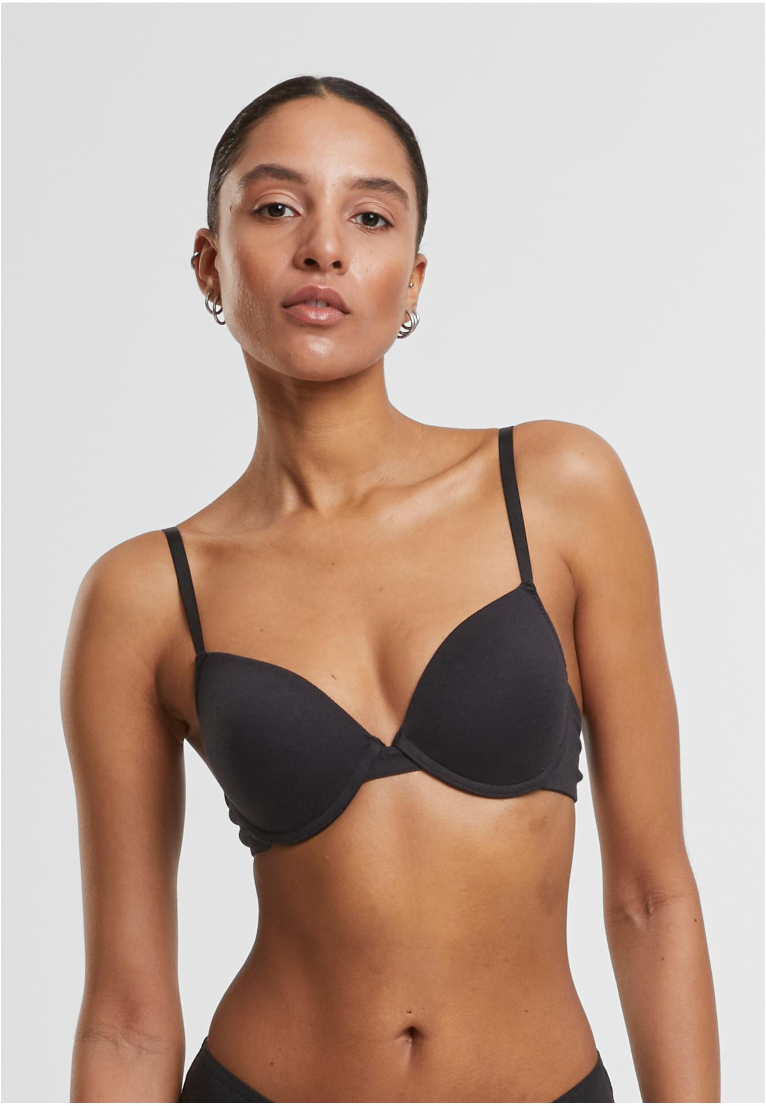 Basic Cotton Bra 2-Pack (70B black+white)
