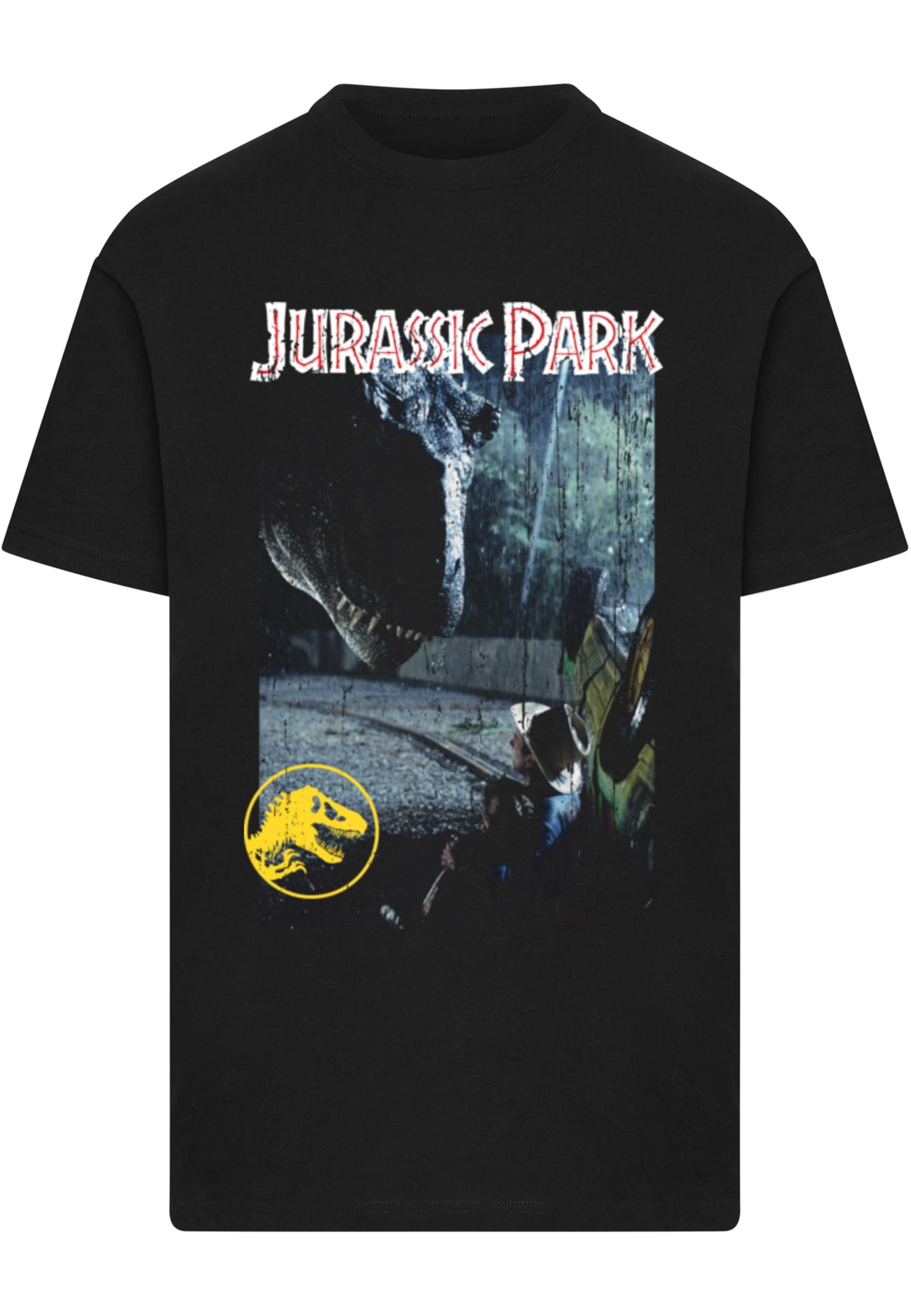 Jurassic Park T-rex T-shirt herr i svart (L svart)