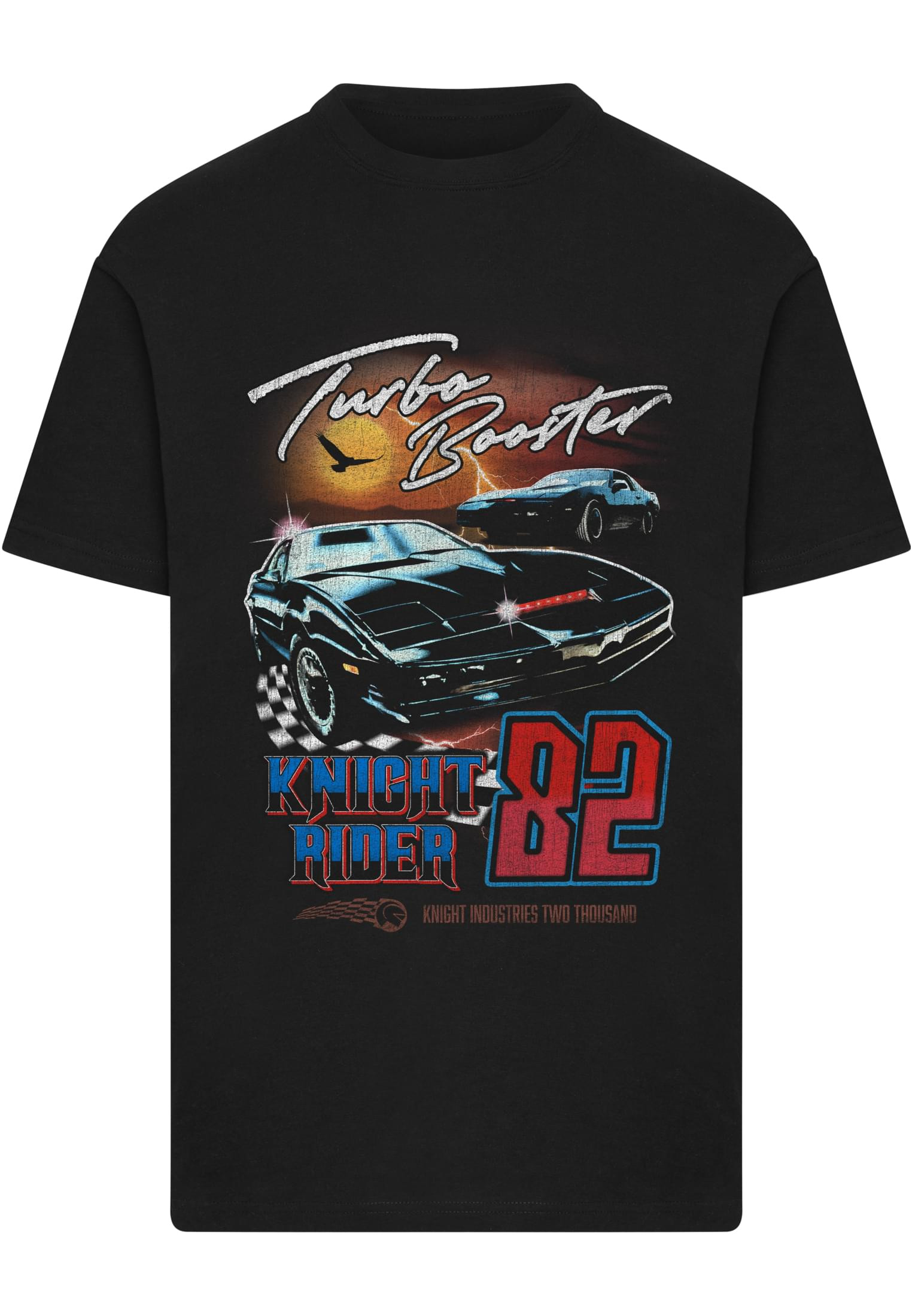 Knight Rider Turbo Booster T-shirt herr i svart (L svart)