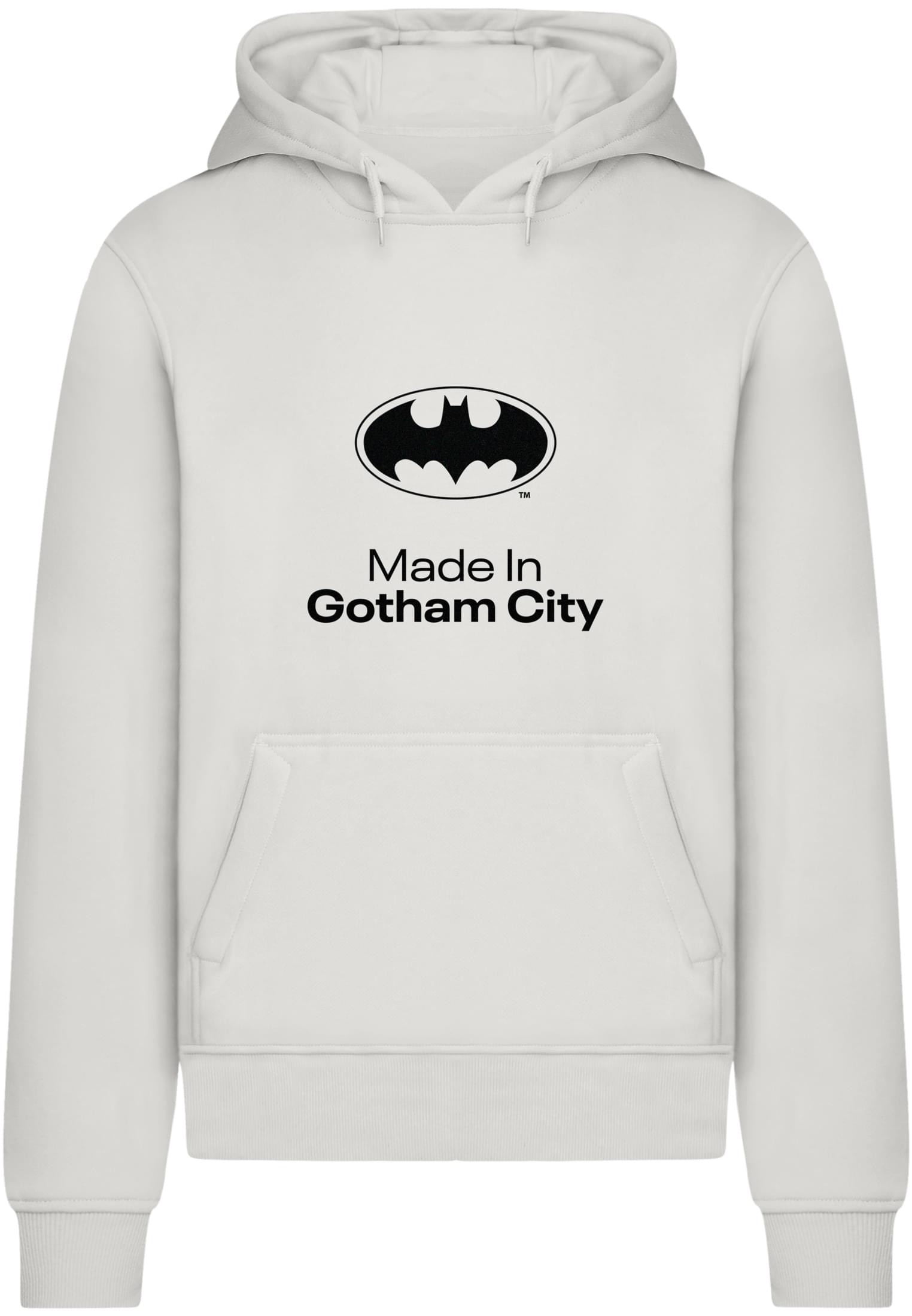 Batman Made in Gotham City Huvtröja herr i ljusgrå (L lightasphalt)