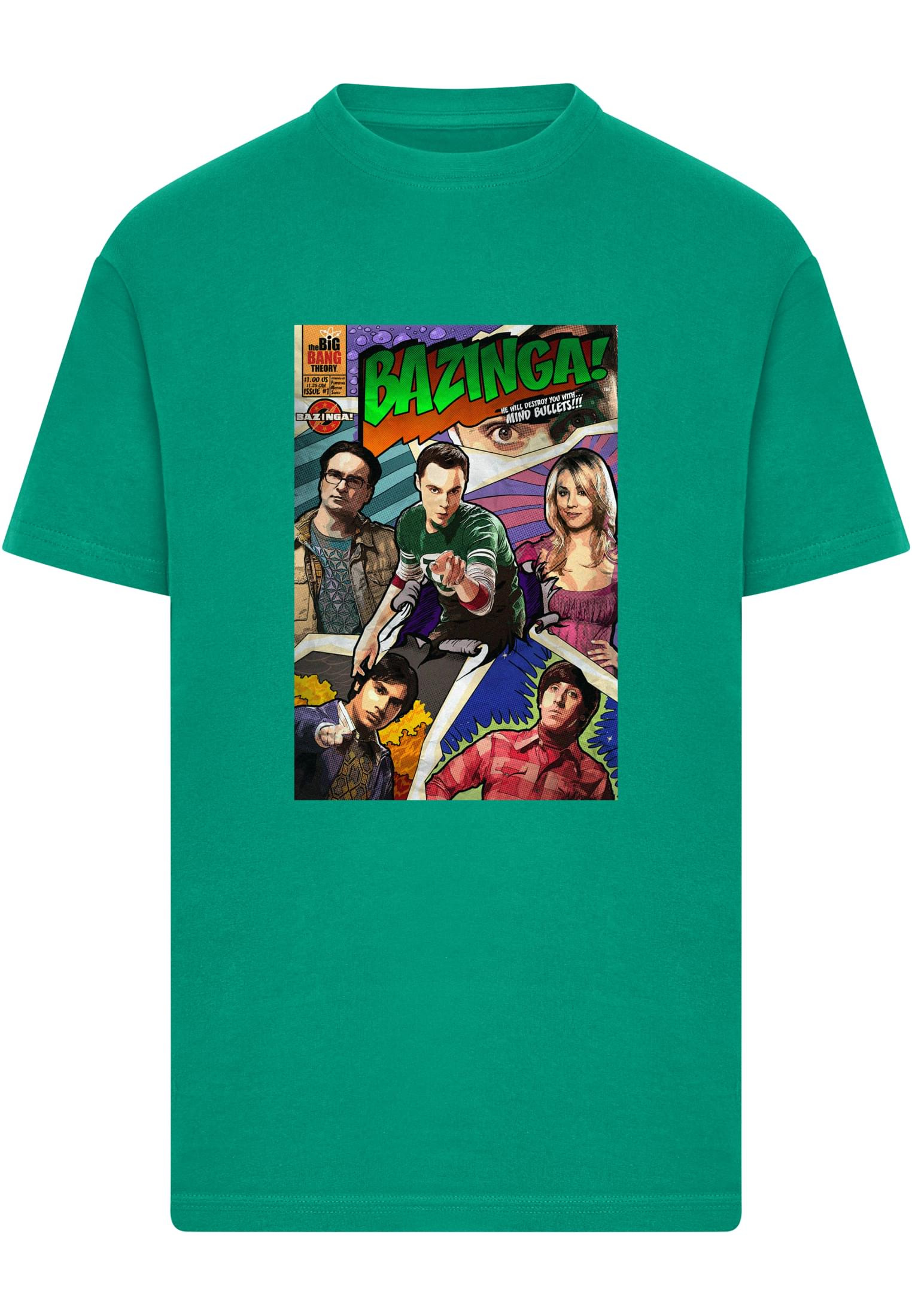 The Big Bang Theory Bazinga Magazine Cover T-shirt herr i skogsgrön (4XL forest green)