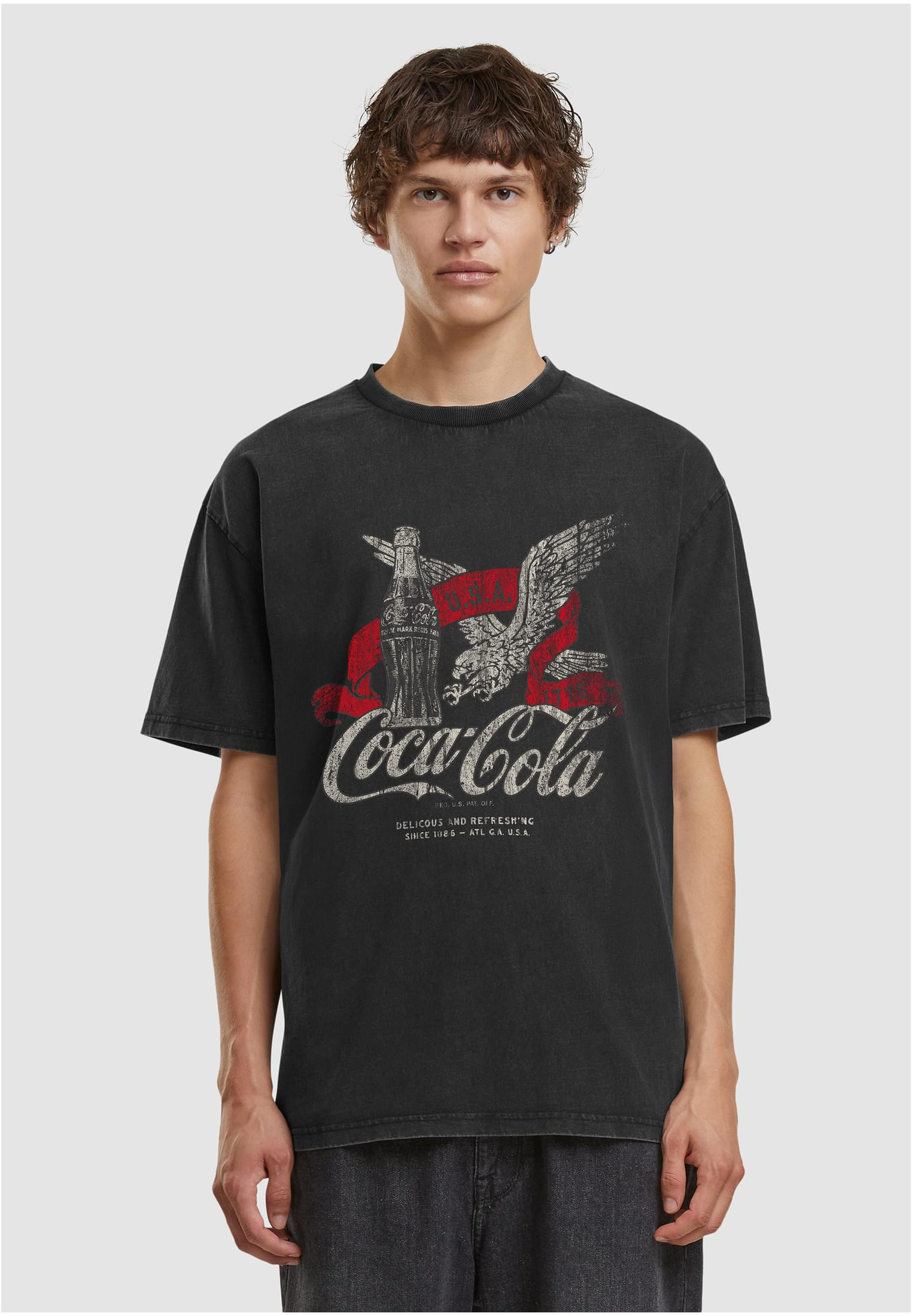 Coca Cola Americanas Vintage T-shirt herr i svart (L svart)
