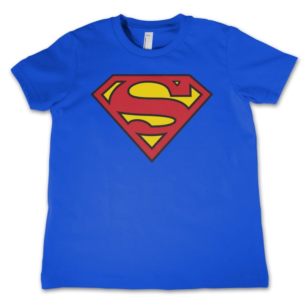 Superman Shield Kids T-Shirt (9-10 år Blue)