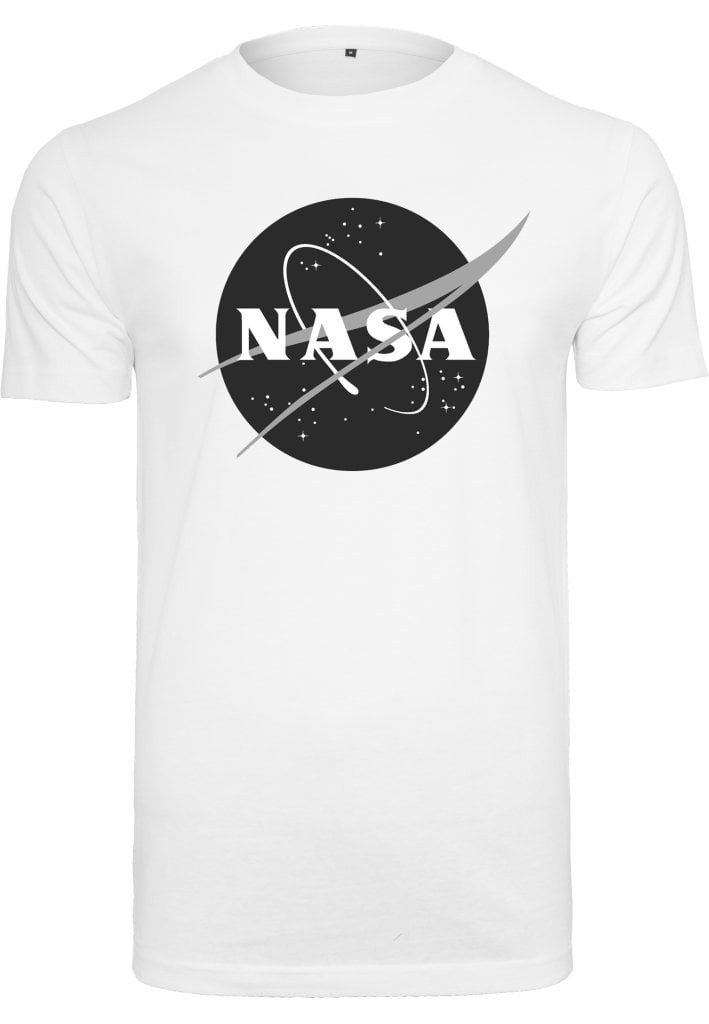 T-shirt med NASAtryck i svart och vitt (L Vit)