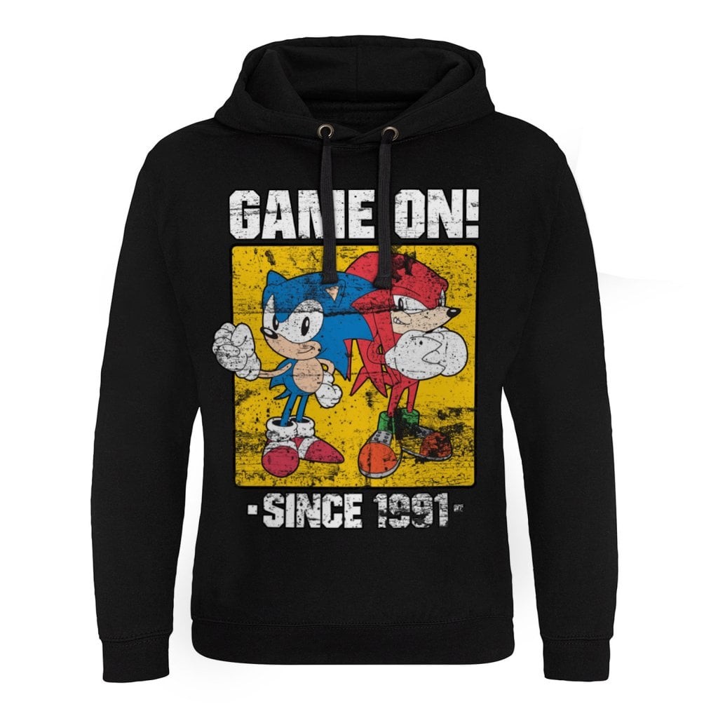 Sonic - Game On Since 1991 Epic Hoodie Herr (Black XXL)