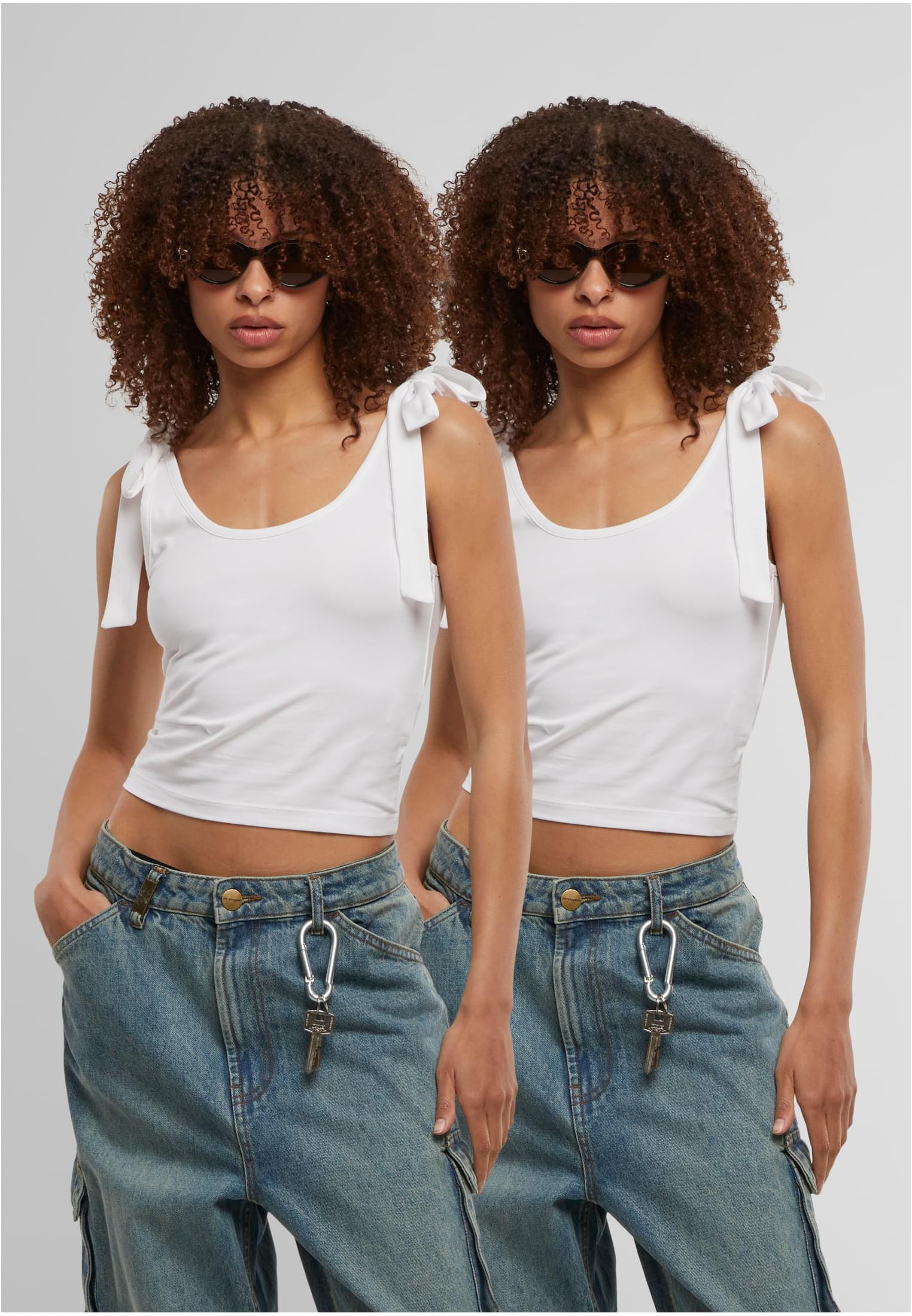 Mångsidig Knyttopp 2-Pack för Moderna Kvinnor (5XL white/white)