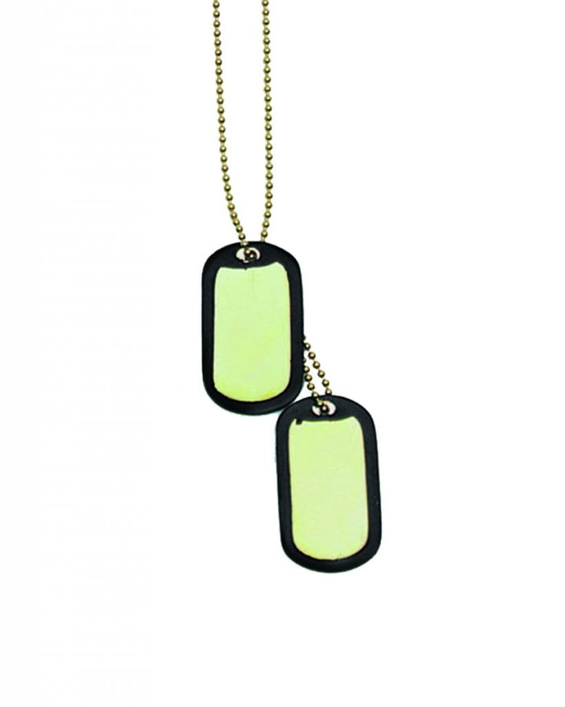 Guldiga dogtags halsband - ID brickor