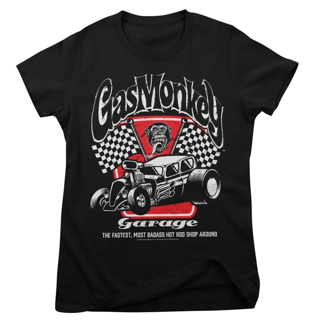 Badass Gas Monkey Garage Girly Tee (Black M)
