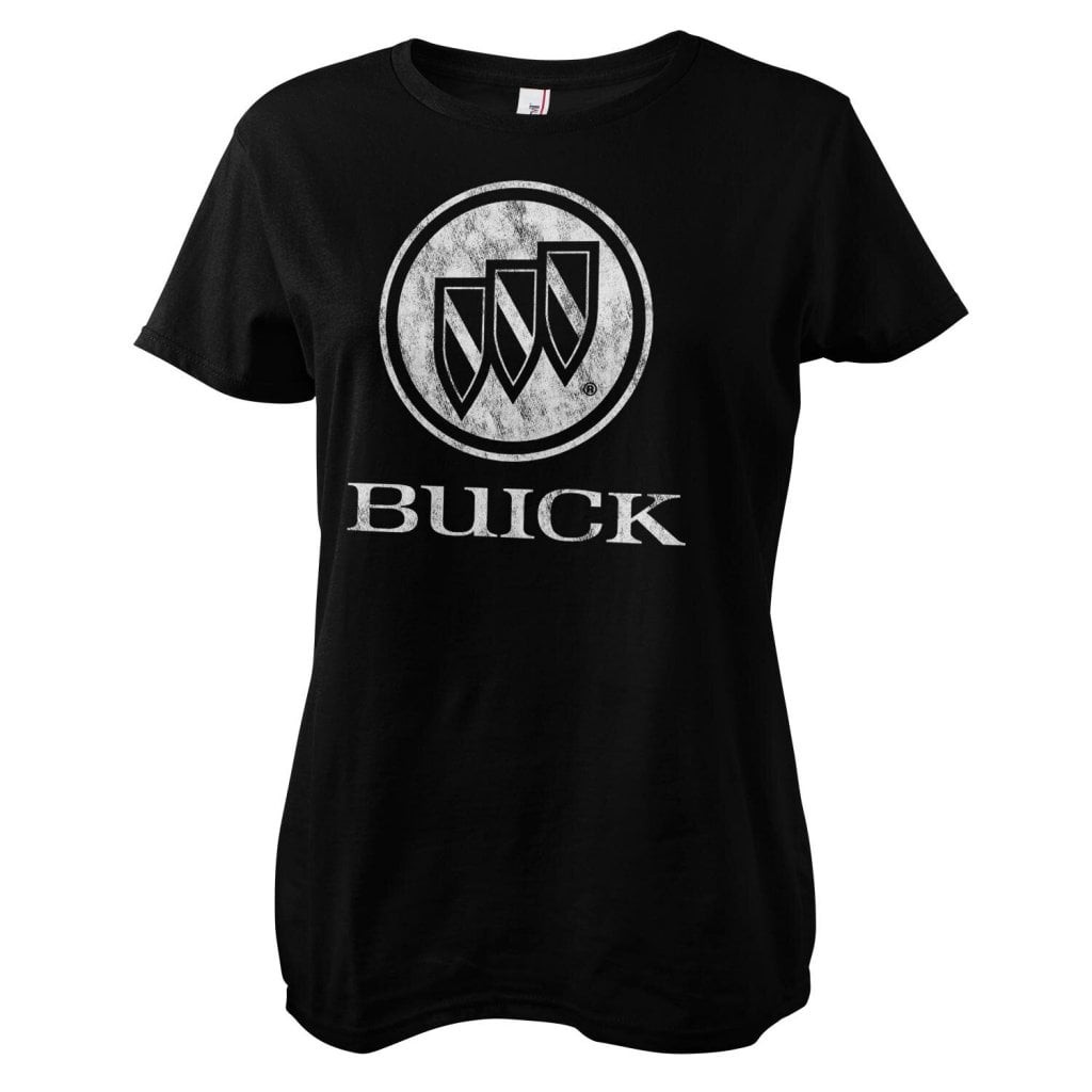 Buick Distressed Logo Girly Tee (Black L)