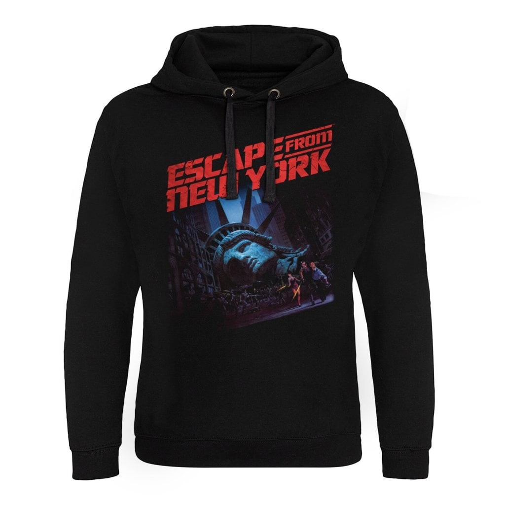 Escape From New York Poster Epic Hoodie Herr (Black L)