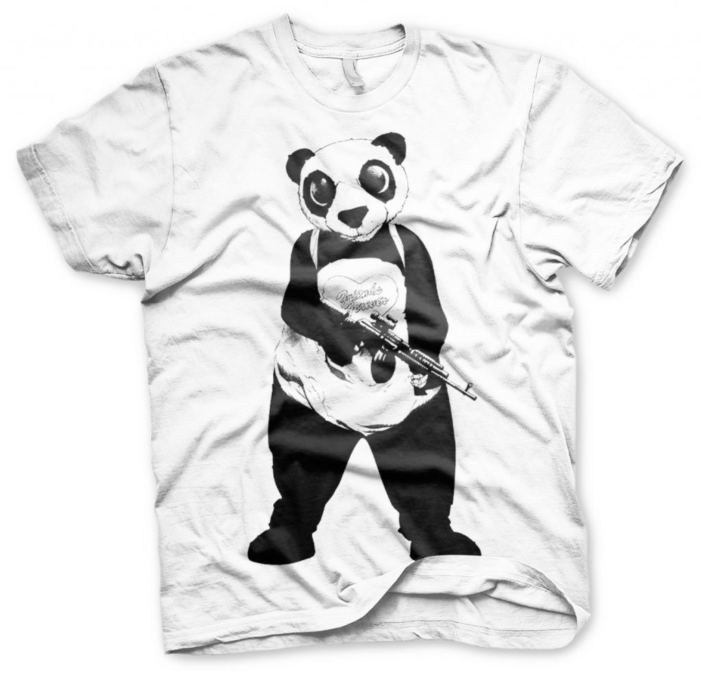 Suicide Squad Panda vit t-Shirt (L)