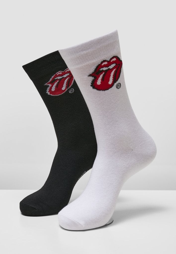 Rolling Stones Tongue strumpor 2-pack (43-46 black/white)