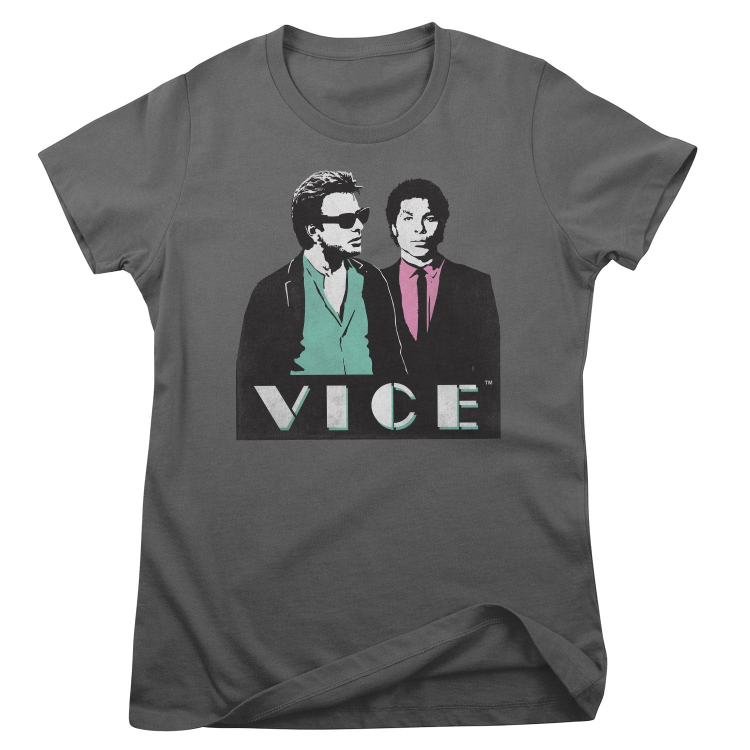 Crockett & Tubbs Vice Girly Tee (L DarkGrey)