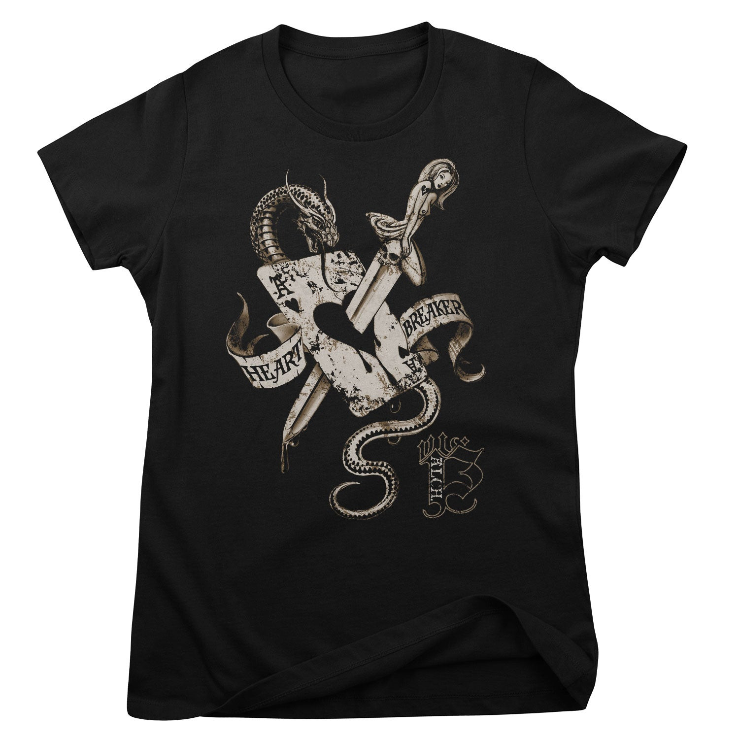 Alchemy UL13 Heartbreaker Girly Tee (L Black)