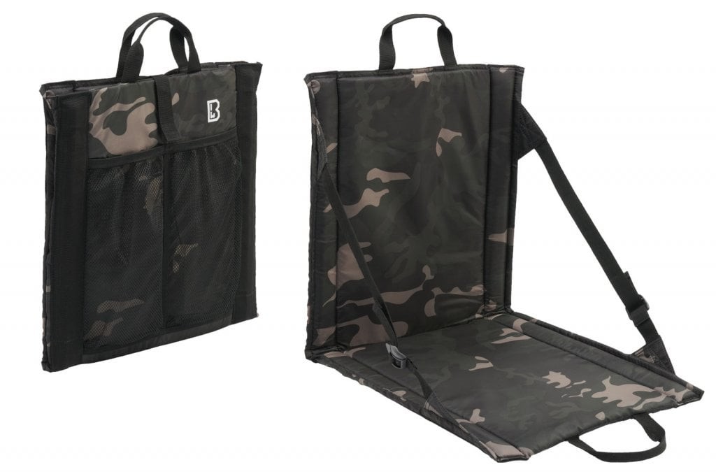 Sittunderlag med ryggstöd och kamouflage (darkcamo)
