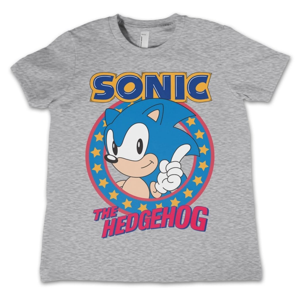 Sonic The Hedgehog Kids T-Shirt (Heather-Grey 7-8 år)