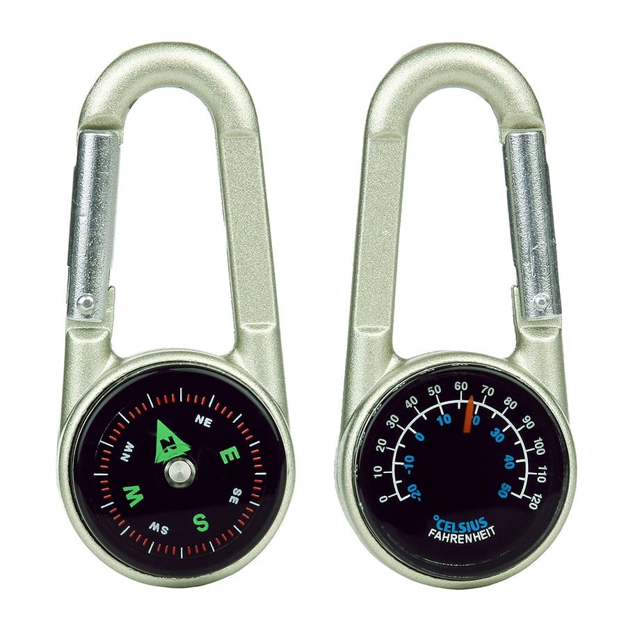 Karbinhake med kompass och termometer