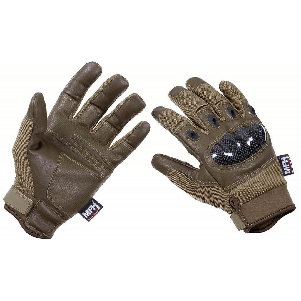 Tactical handskar med förstärkta knogar (L coyote)