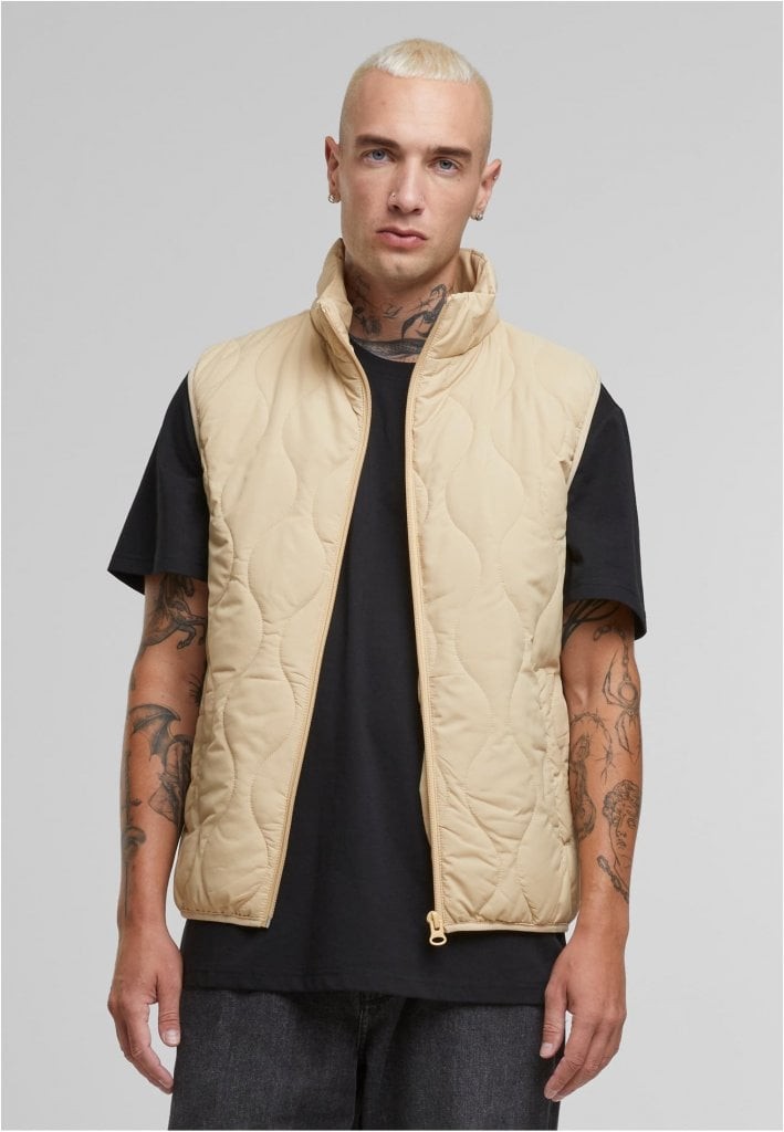 Stilren Quiltad Väst för Herr (M unionbeige)