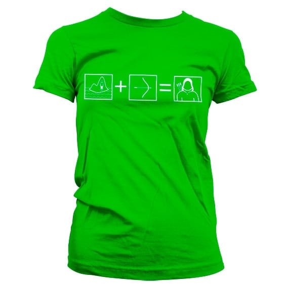 Arrow Riddle Girly T-Shirt (Green M)