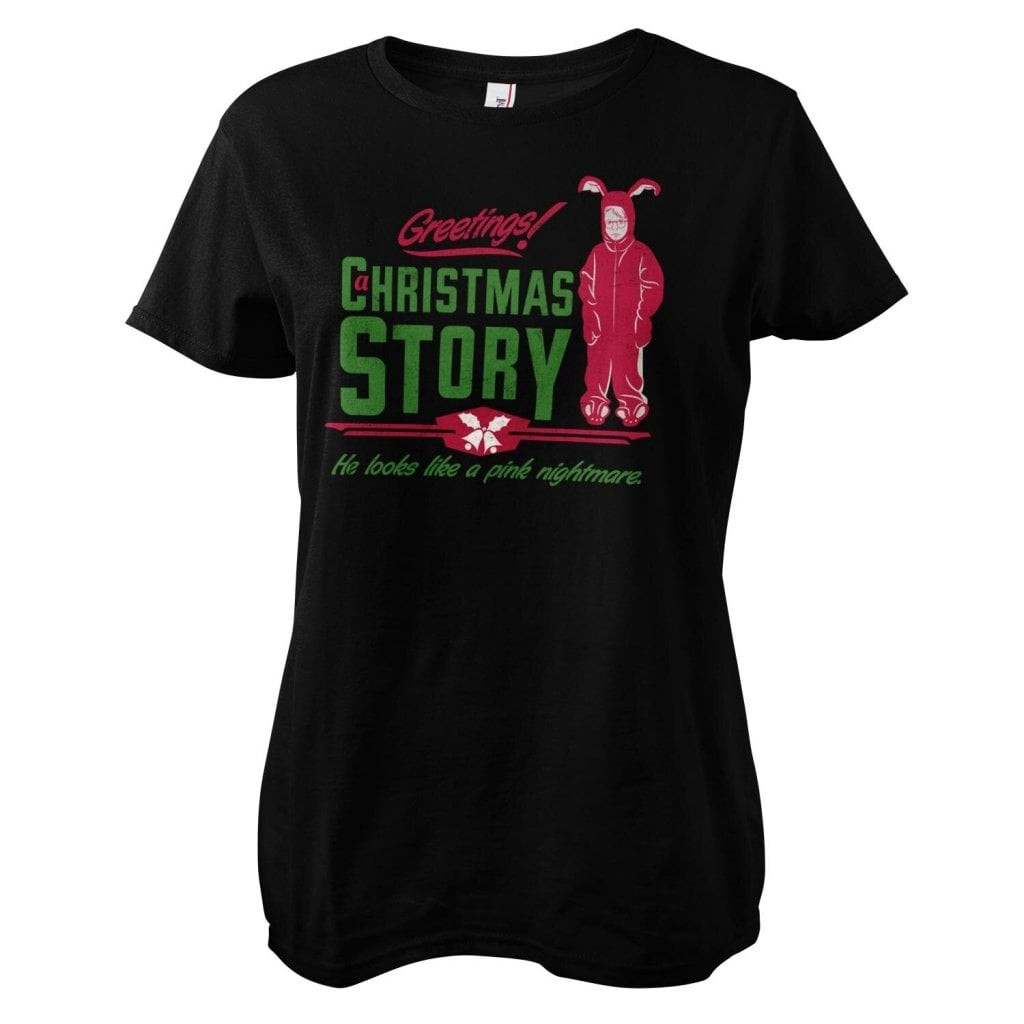A Christmas Story - Pink Nightmare Girly Tee (Black L)