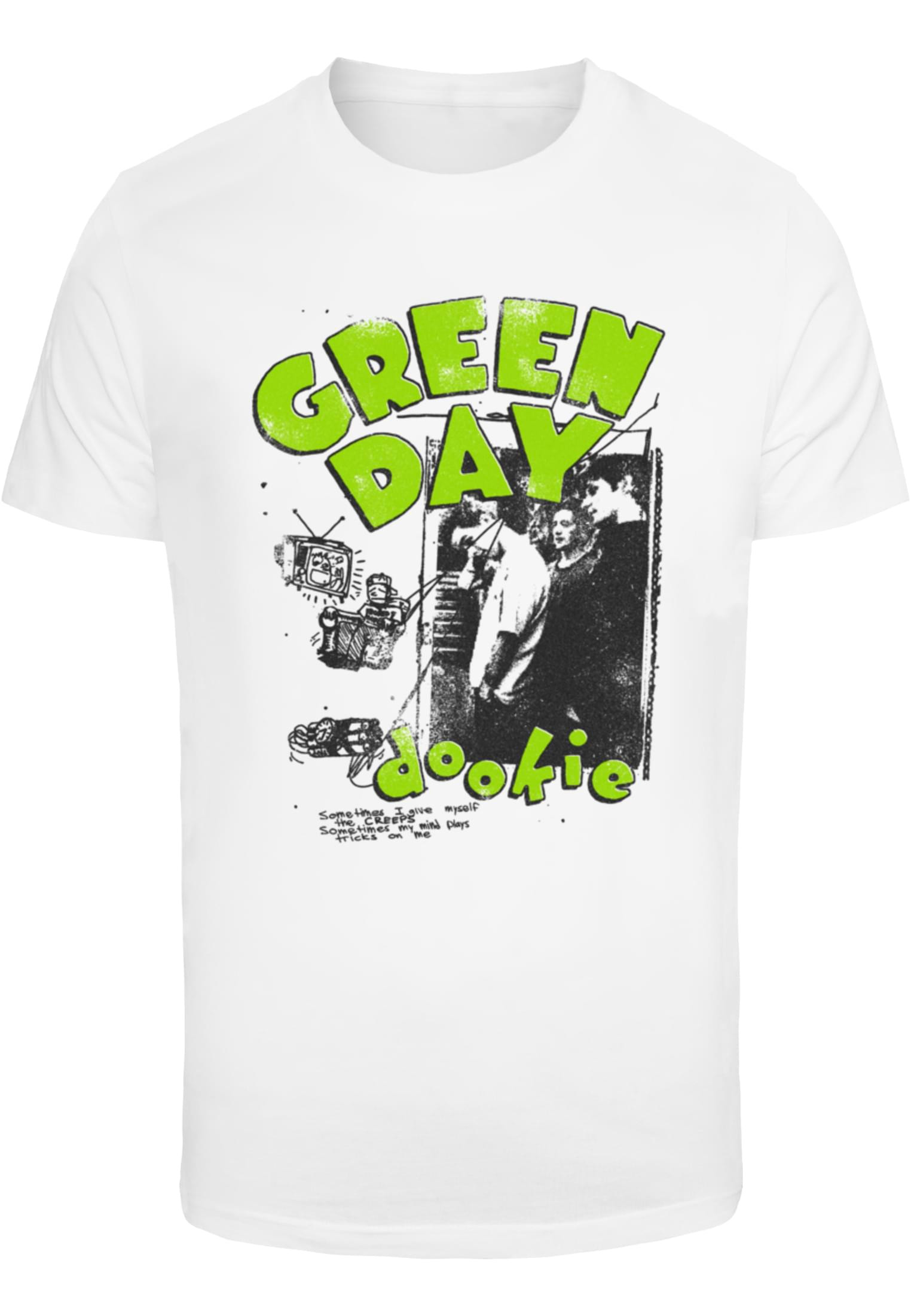 Green Day Dookie Sketched up T-shirt – Vit (3XL vit)