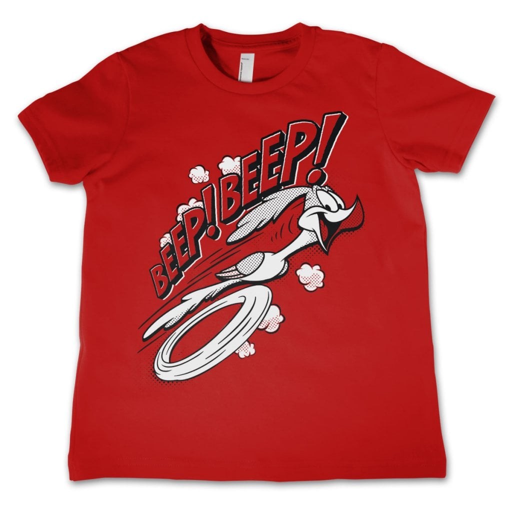 Looney Tunes - BEEP BEEP Kids T-Shirt (3-4 år Red)