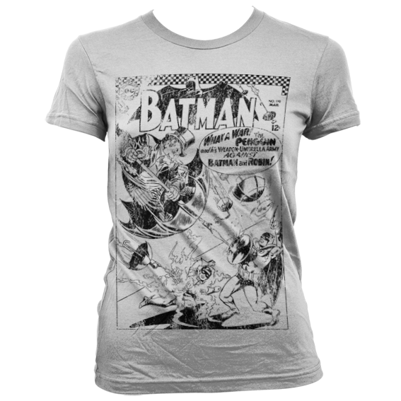 Batman - Umbrella Army Distressed Girly T-Shirt (S White)