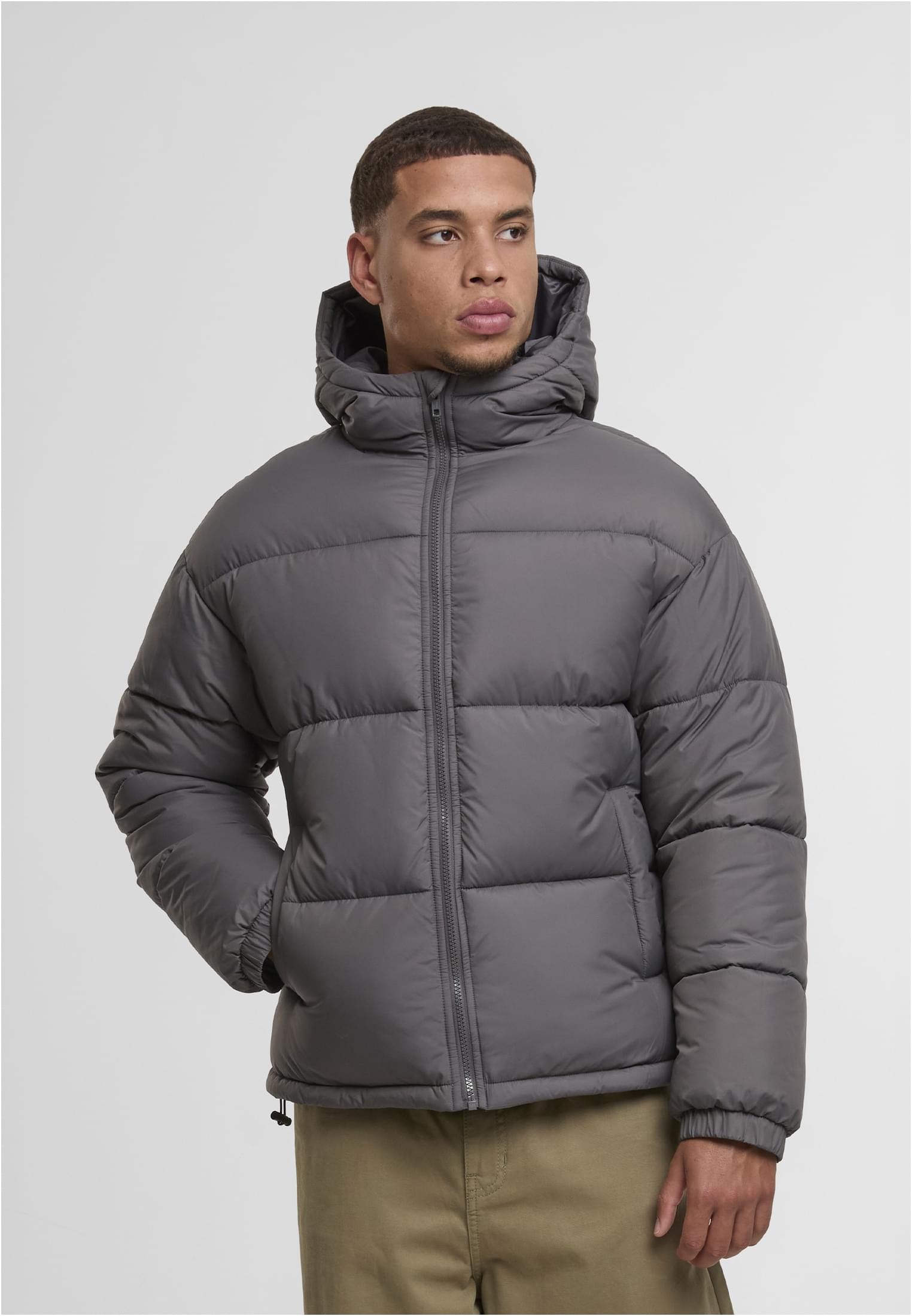 Basic Puffer vinterjacka för herr i magnet med huva (3XL magnet)