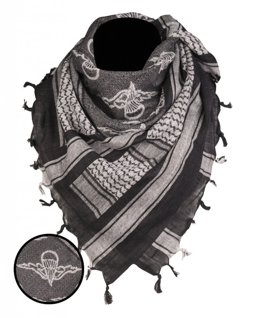 Shemagh paratrooper svart/vit