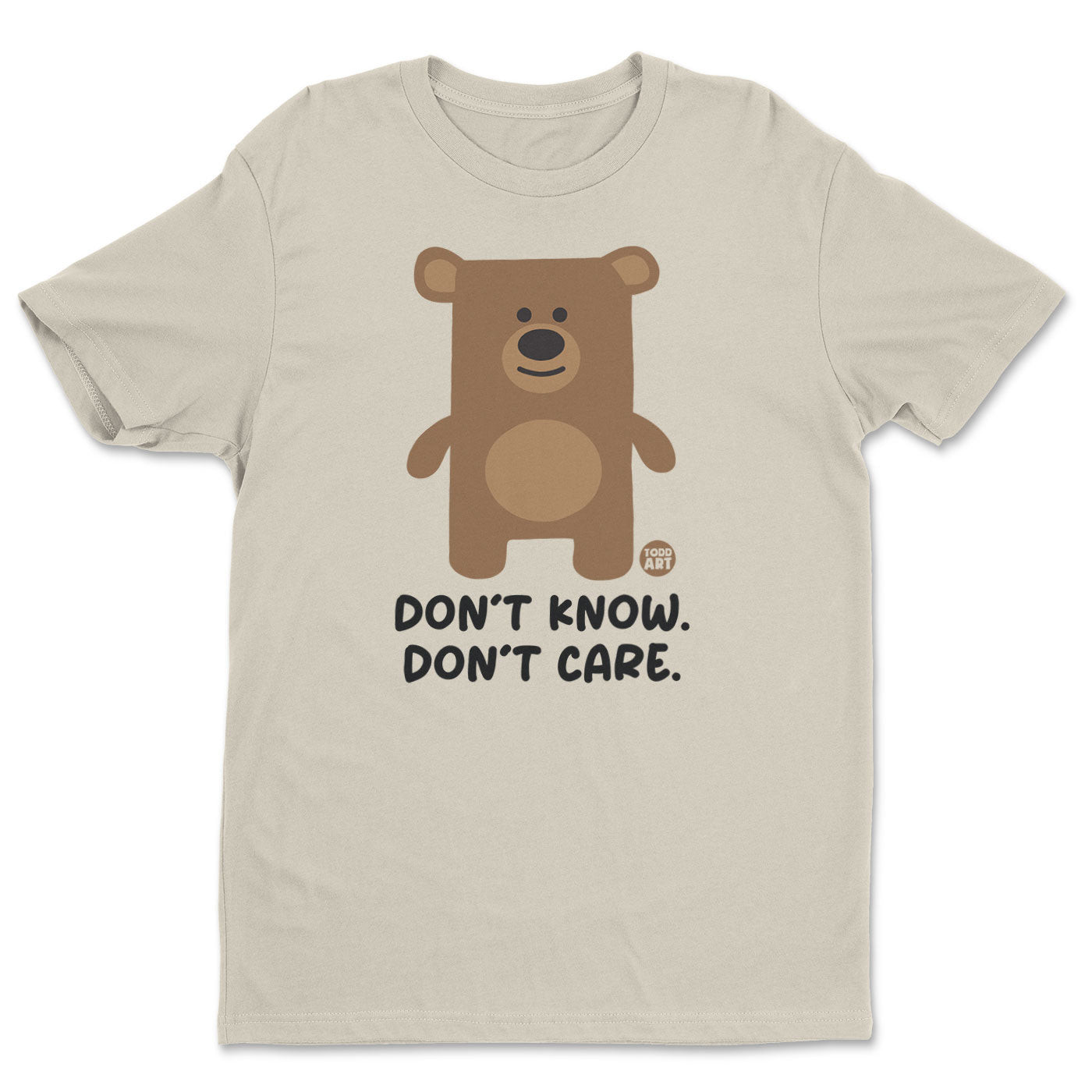 Don't Know Don't Care Don't Care Bear T-shirt i khaki (L khaki)