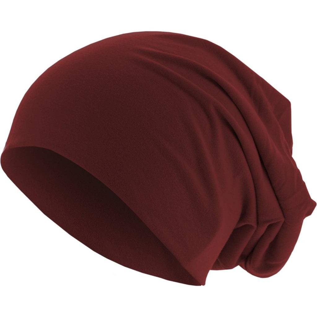 Lång tunn mössa (Vinröd/Maroon)