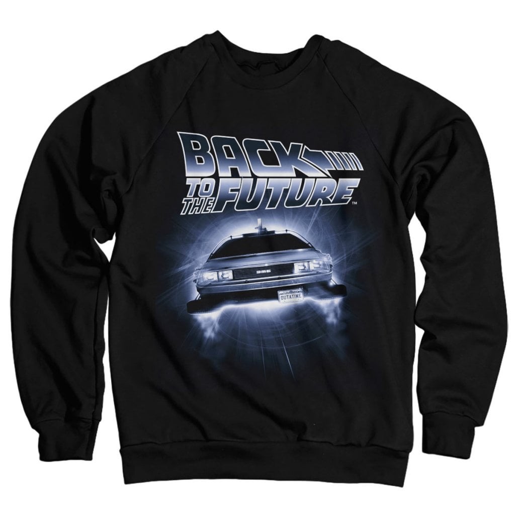 Back To The Future - Flying Delorean Sweatshirt (Black L)