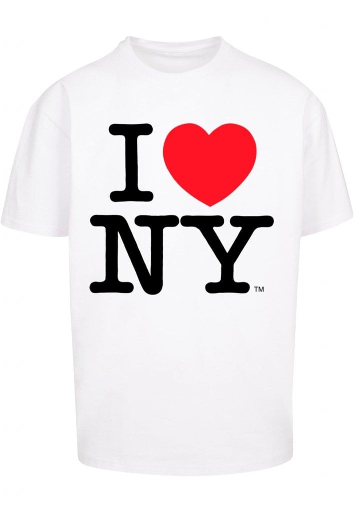 I Love NY oversized T-shirt herr (3XL white)