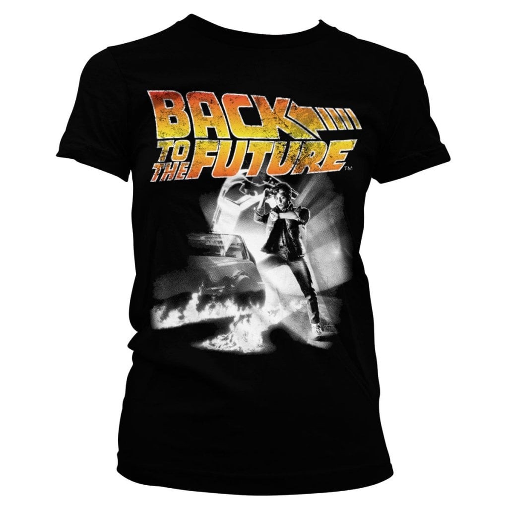 Back To The Future Poster Girly Tee (Black L)