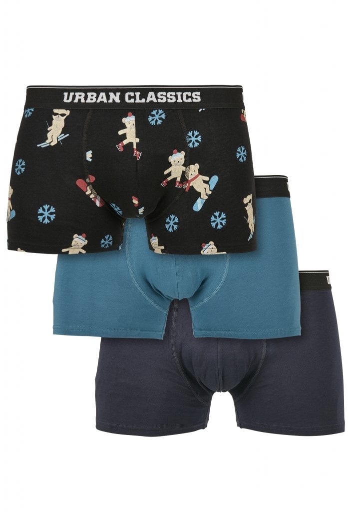 Organic X-Mas Boxer Shorts 3-Pack (4XL teddy aop+jasper+navy)
