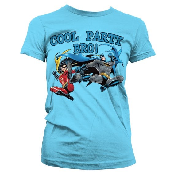 Batman - Cool Party Bro! Girly T-Shirt (L Skyblue)