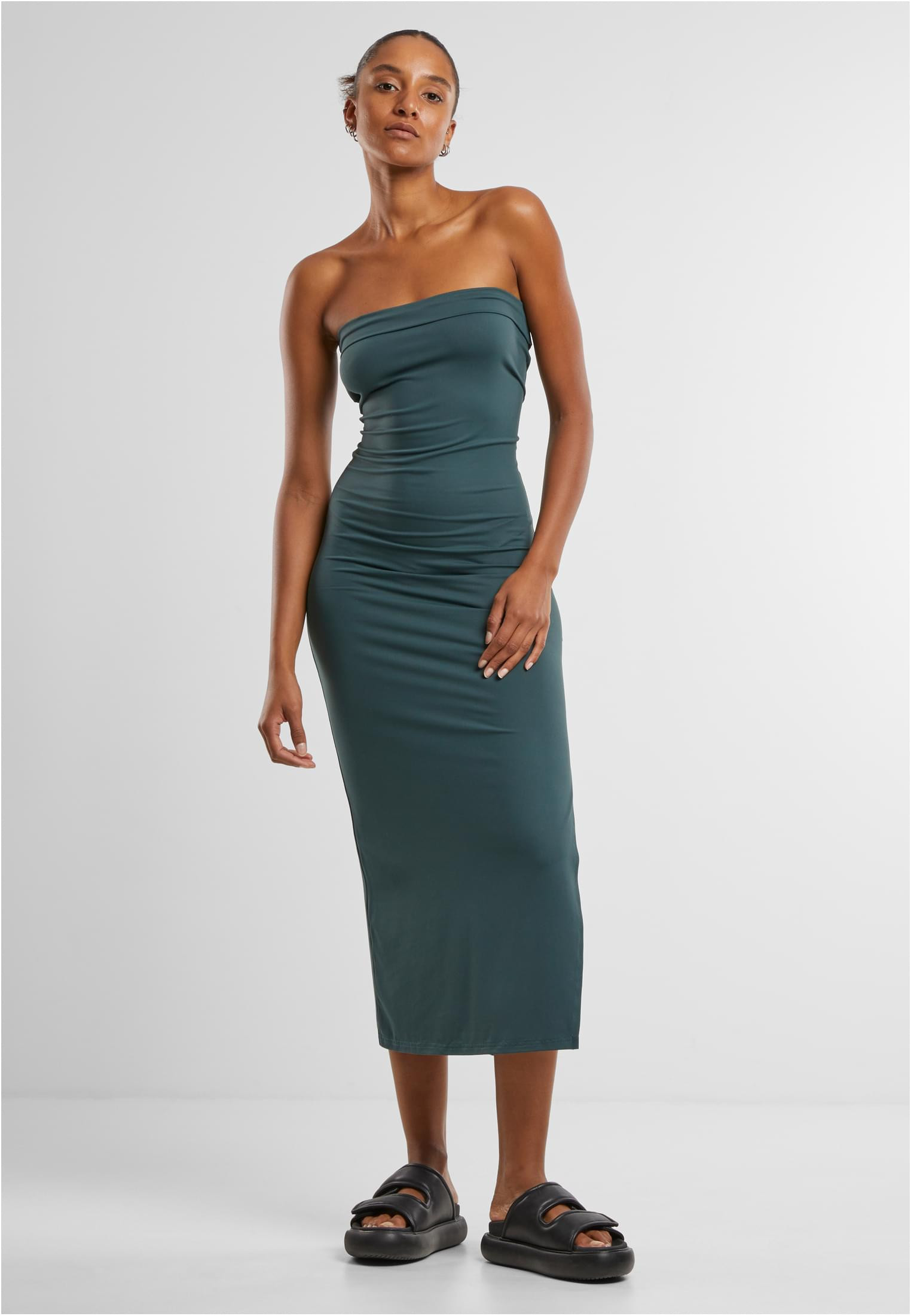 Elegant tubtoppsklänning (3XL bottlegreen)