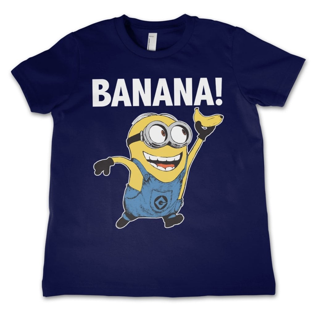 Minions - Banana! Kids T-Shirt (11-12 år Navy)