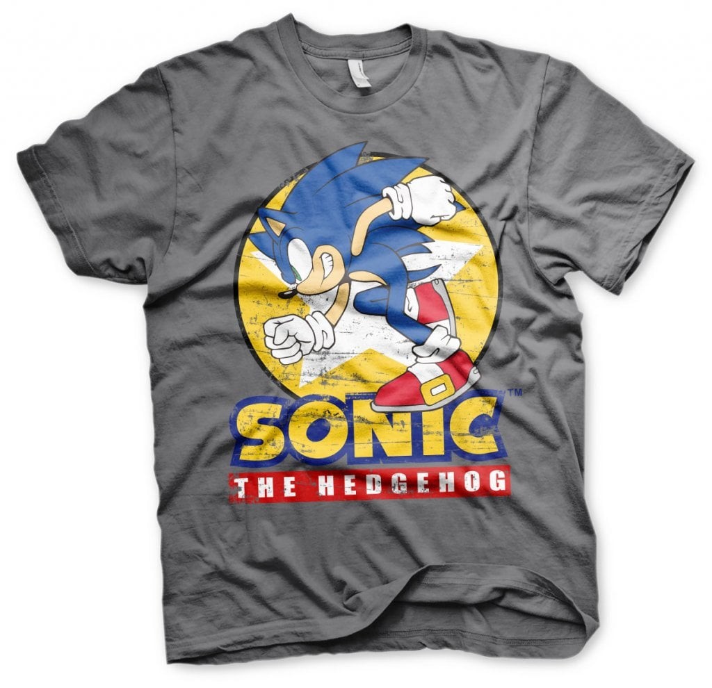 Fast Sonic - Sonic The Hedgehog T-Shirt (DarkGrey XL)