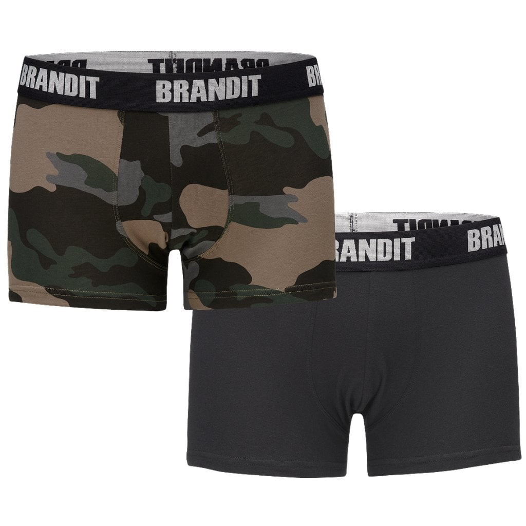 Brandit kalsonger 2-pack (S darkcamo-black)