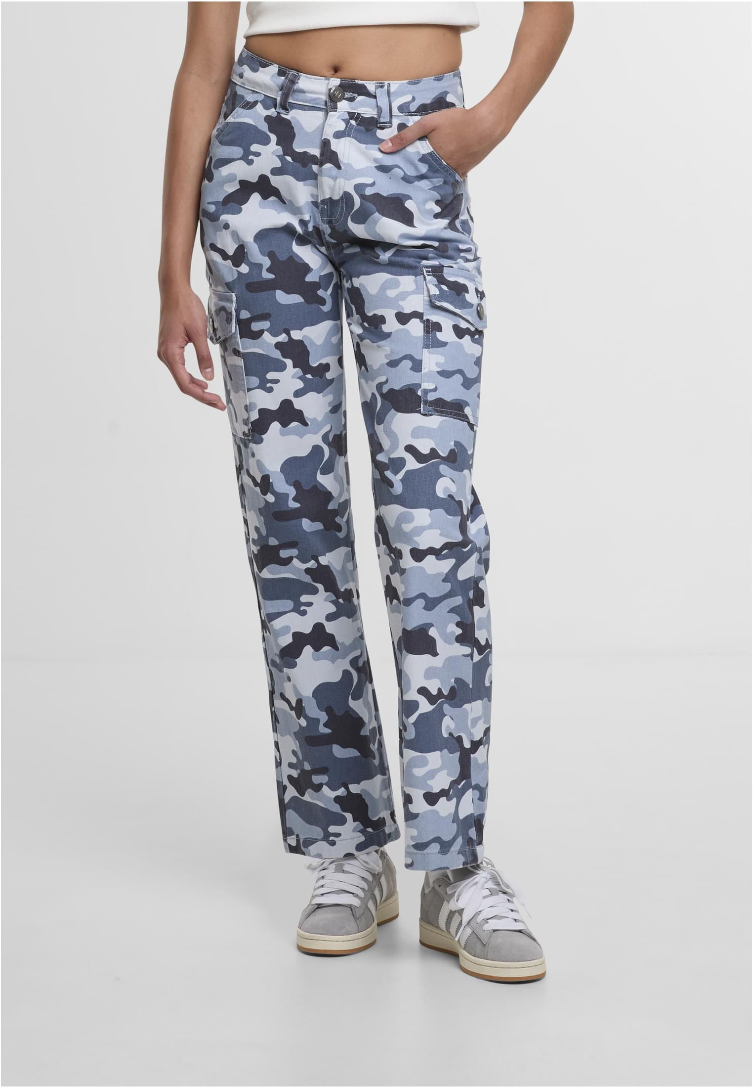 Byxor med kamouflage mönster – blue camo (L blue camo)