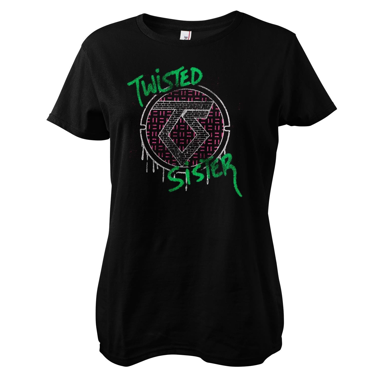 Twisted Sister Bone Splash T-shirt dam i svart (L svart)