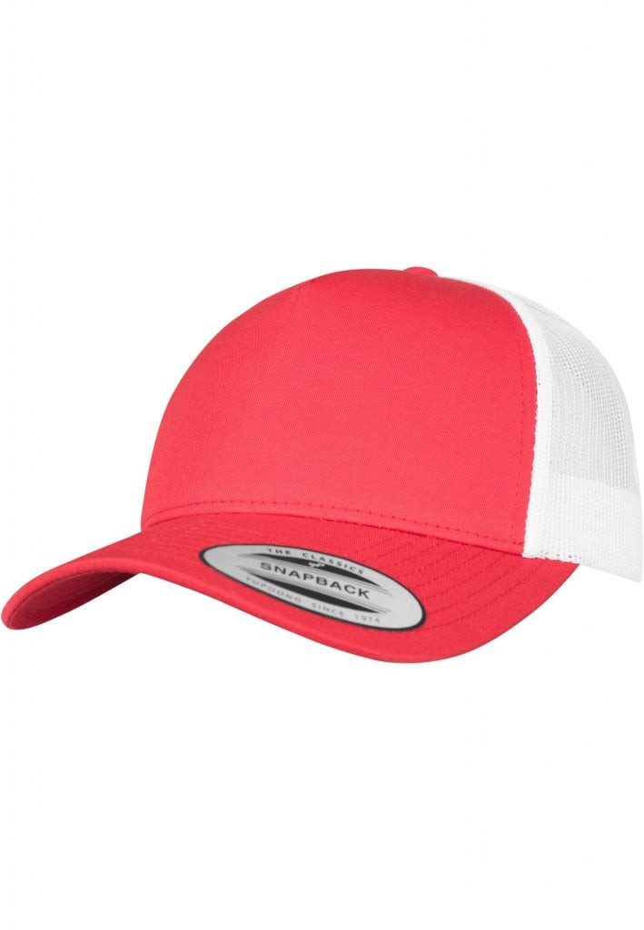 5-Panel Retro Trucker 2-Tone Cap (one size red/wht)
