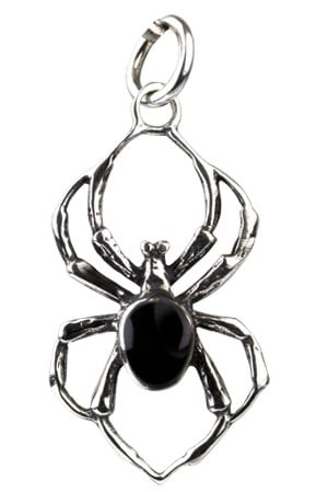 Black Spider - 925 sterling silver hängsmycke