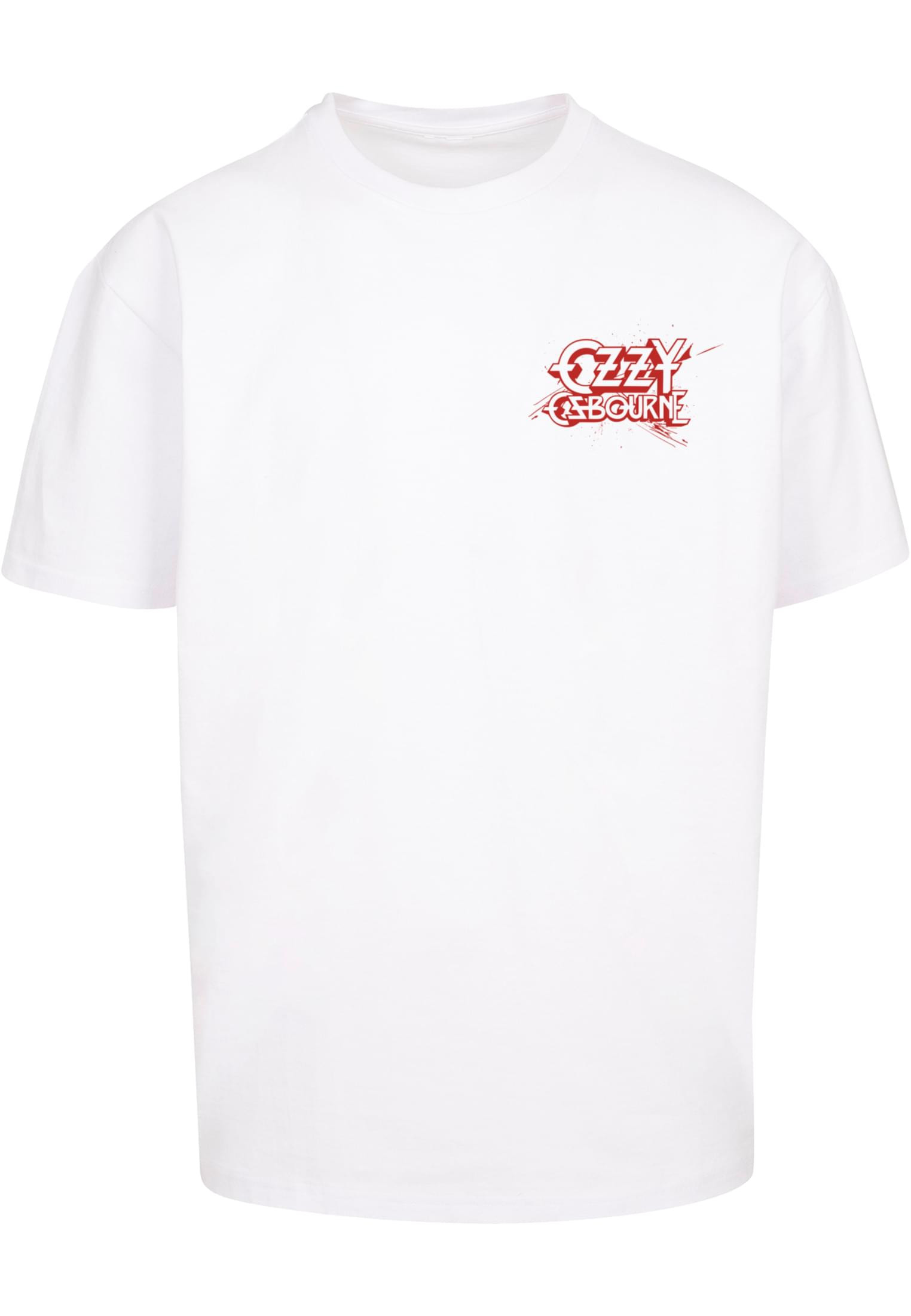 T-shirt för herr med logotyp bröst, text– vit (L vit)