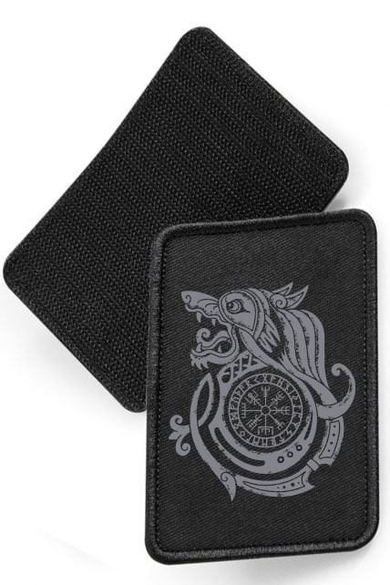 Garm hund - tygpatch med kardborre (Black Onesize)