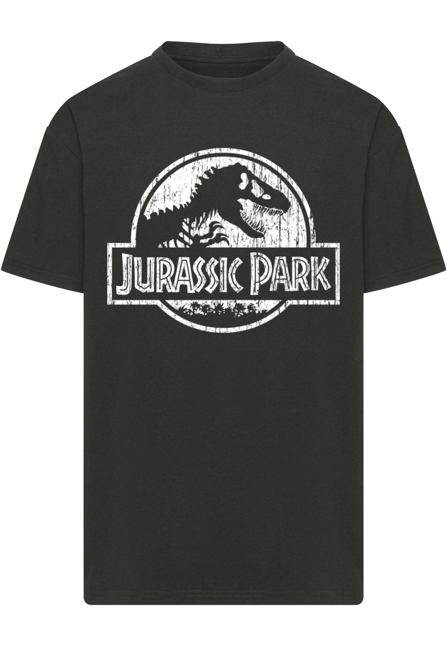 Jurassic Park logotyp Jurassic Park Distressed Logo T-shirt – svart (3XL svart)