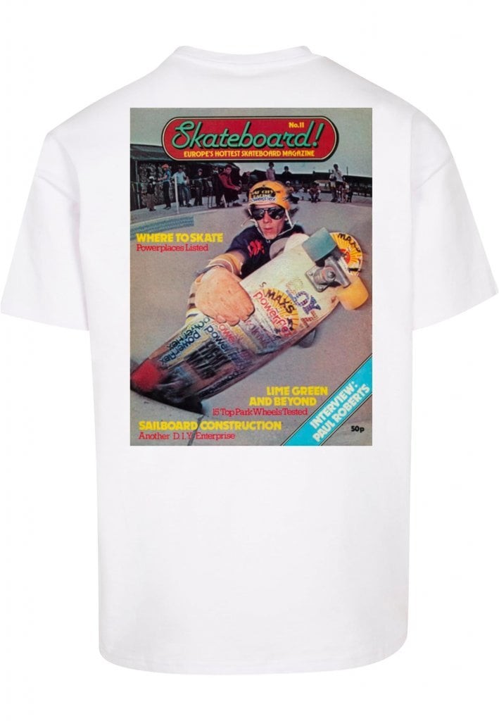 Skateboard Magazine Cover No 11 oversized T-shirt herr (L white)