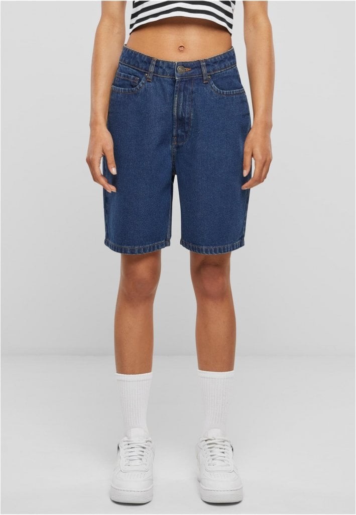 90-tals bermuda jeansshorts dam (28 mid indigo washed)
